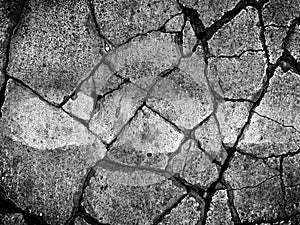 Abstract background of texture of dry cracked cement ground photo