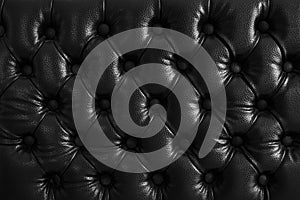 Abstract background texture of leather with rhombs. Classic black grungy pattern of retro wall, couch, door, studio