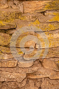 Abstract background texture of Old wall stone of a water Russian destroyed mill