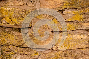 Abstract background texture of Old wall stone of a water Russian destroyed mill