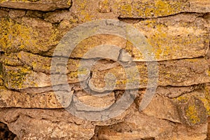 Abstract background texture of Old wall stone of a water Russian destroyed mill