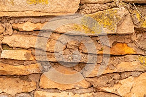 Abstract background texture of Old wall stone of a water Russian destroyed mill