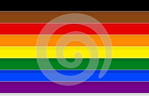 Abstract background texture in paper art style. Colorful rainbow stripes, the symbolic colors of LGBT or GLBT pride flag.