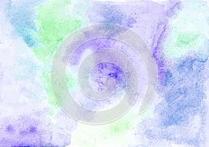 Abstract background texture, soft colorsviolet and green watercolor gradients hand-painted. High resolution texture for design. Bl