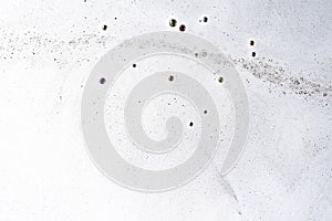 Abstract background texture of white soap foam. Chemical detergent backdrop.