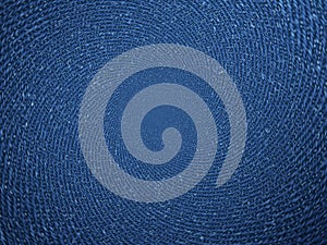 Abstract background texture woven woolen threads of blue color