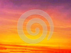 abstract background textures of atmosphere with orange sky and clound in the evening