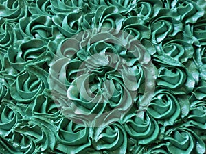 Abstract Background: Tiffany Blue Rosette Cake Icing