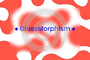 Abstract background. Transparent frame in glass morphism style