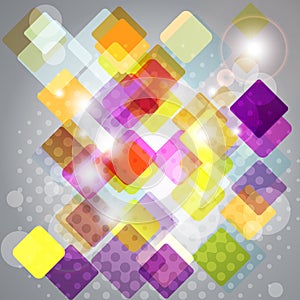 Abstract background with transparent squares.