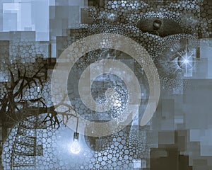 Abstract background with tree