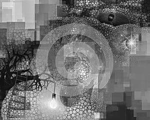 Abstract background with tree