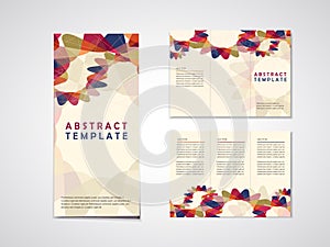 Abstract background tri fold brochure template