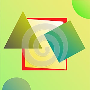 Abstract background with triangle, circle, square,