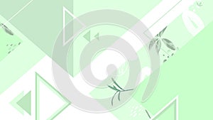 Abstract background, triangle shapes in soft green