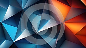 Abstract background of triangles. 3d rendering, Generative AI
