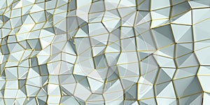 Abstract background with triangles and golden lines., 3D illustration.,polygonal design / Abstract geometrical backgrounds,