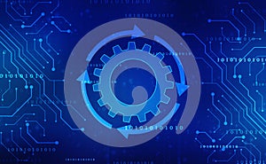 abstract background, Update System Upgrade Software version technology concept