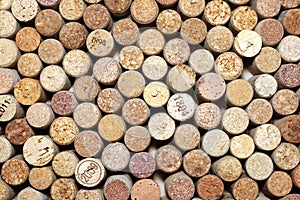 Abstract background of used wine corks