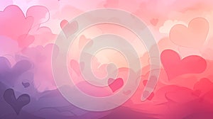 Abstract background in valentine day theme. Pastel color