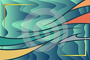 Abstract background of various curvy shapes and colors.