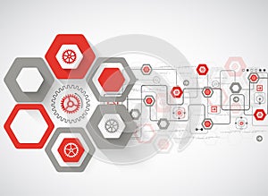 Abstract background with various technological elements