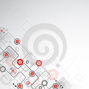 Abstract background with various technological elements