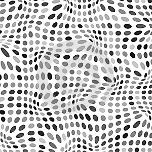 Abstract background. Vector illustration with squeezed circles on white.