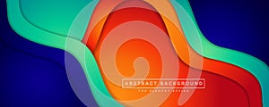 Abstract background vector with layer shape wave ornament concept
