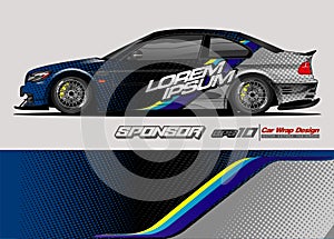 Abstract background vector for racing car wrap design and vehicle livery