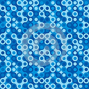 Abstract background - vector seamless pattern in blue color.