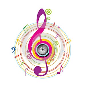 Abstract background with Violin key