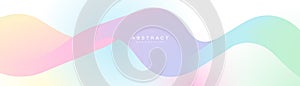 Abstract background with vivid pastel color wavy lines. Modern minimal trendy shiny lines pattern horizontal. Vector illustration