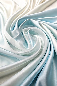 Abstract Background, Wallpaper, Fabric Waves, Color Gradient, Silk, Satin Light Wedgewood White Gradient photo