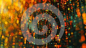 Abstract Background: Warm-toned Bokeh with Binary Code