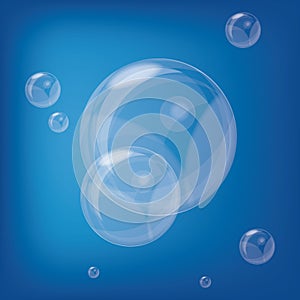 Abstract background with water soap bubbles