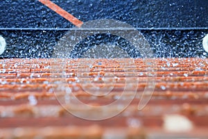 Abstract background of water splashing on wall