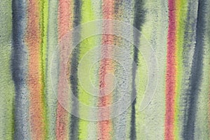 Abstract background, watercolor drawing, colorful vertical stripes
