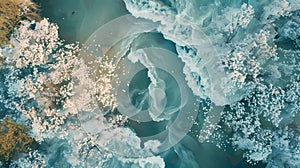 Abstract background of watercolor ink in water, Colorful abstract background, Generative AI illustrations