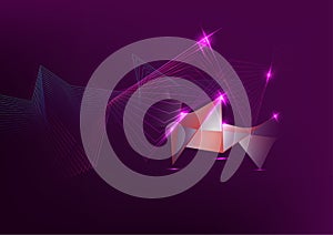 Abstract background wave laser technology network communication futuristic design vector illustration 20221109
