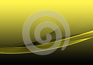 Abstract background waves. Black and citroen yellow abstract background for wallpaper or business card