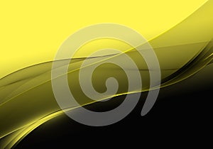 Abstract background waves. Black and citroen yellow abstract background for wallpaper or business card