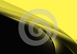 Abstract background waves. Black and citroen yellow abstract background for wallpaper or business card