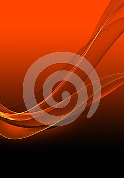 Abstract background waves. Black and orange red abstract background for wallpaper oder business card
