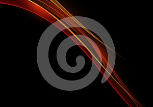 Abstract background waves. Black, red and orange abstract background for wallpaper or business card