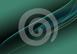 Abstract background waves. Black and viridian green abstract background for wallpaper or business card photo