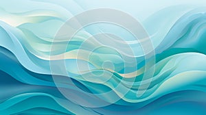 abstract background with waves in blue and green colors