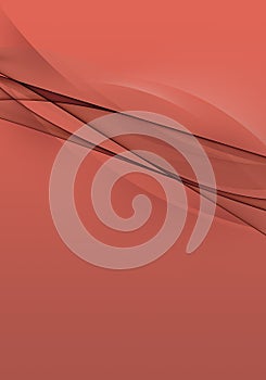 Abstract background waves. Coral and brown abstract background
