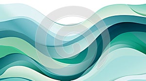 abstract background with waves in green and blue colors