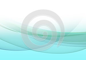 Abstract background waves. White, green and blue abstract background